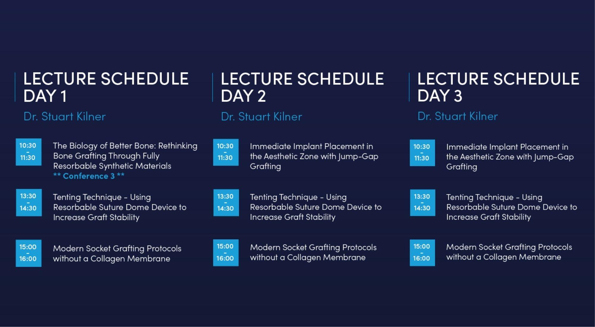 IDEM 2026 Lecture Schedule